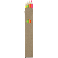 Coloured highlighter pencil set (4pc) 976590_011 (Brown)
