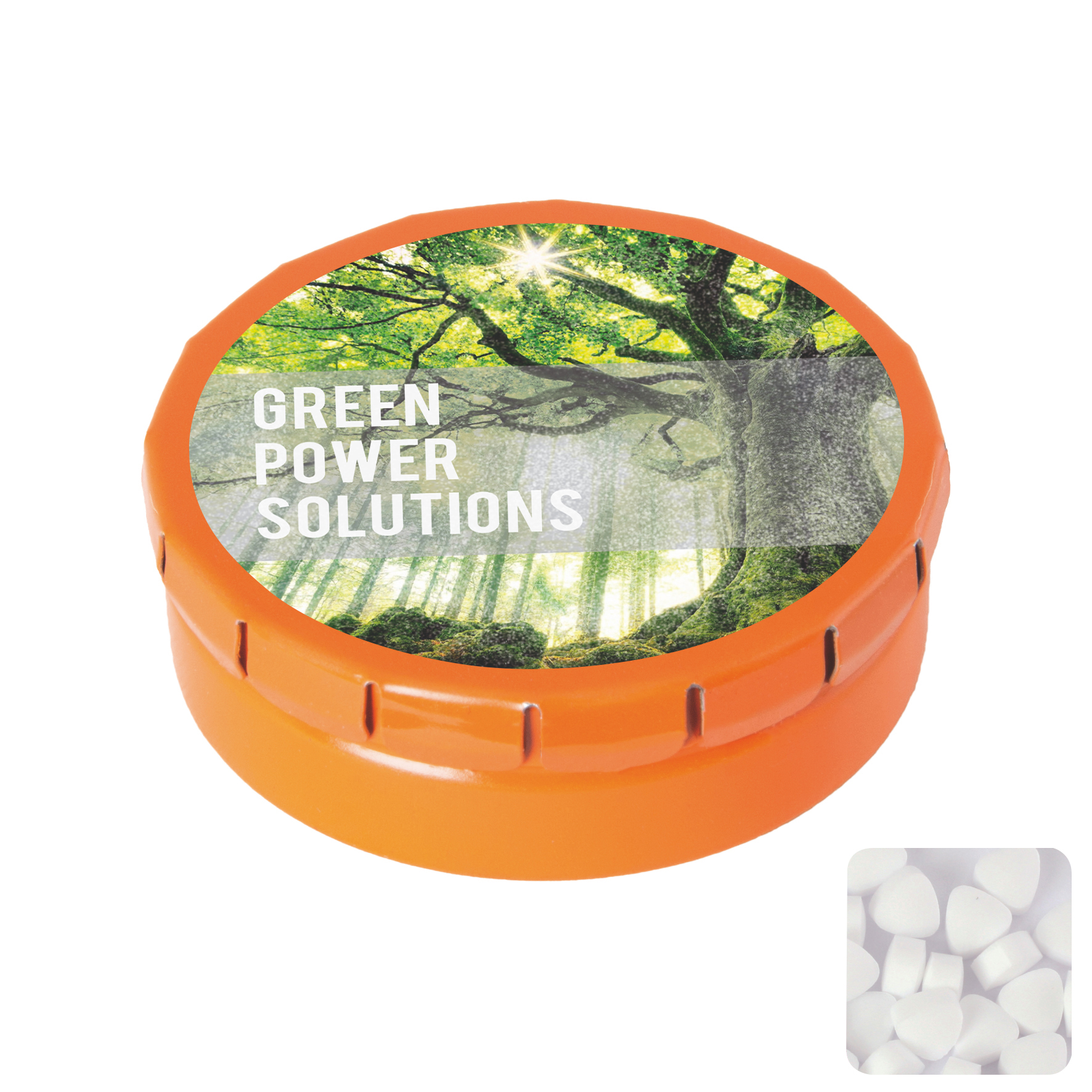 Picture of Round click tin with sugar free mints