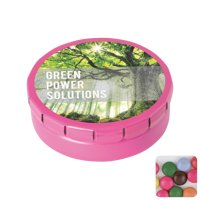 Round click tin with choco's CX0133_017 (Pink)
