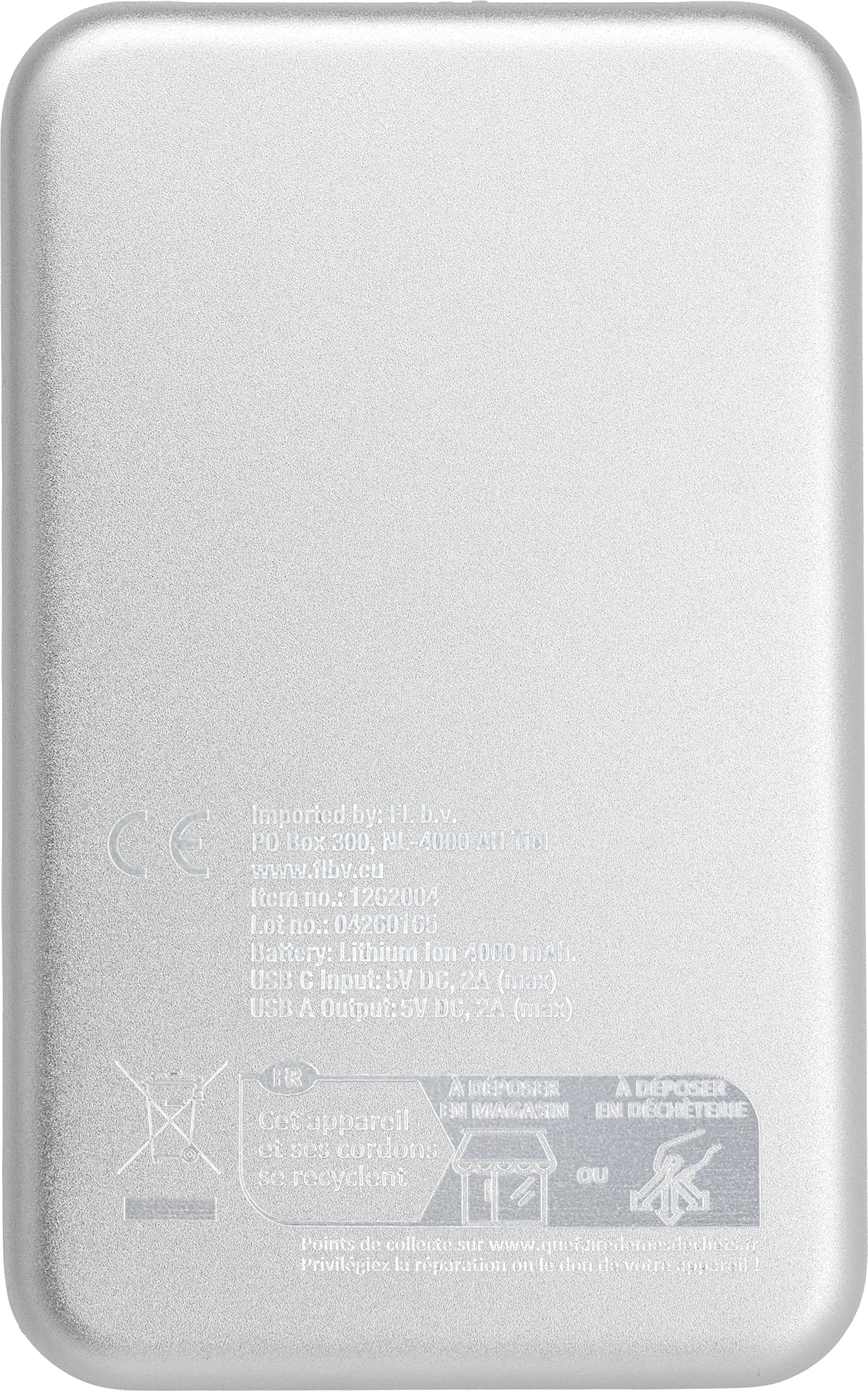 Picture of Aluminium solar power bank (4000 mAh)