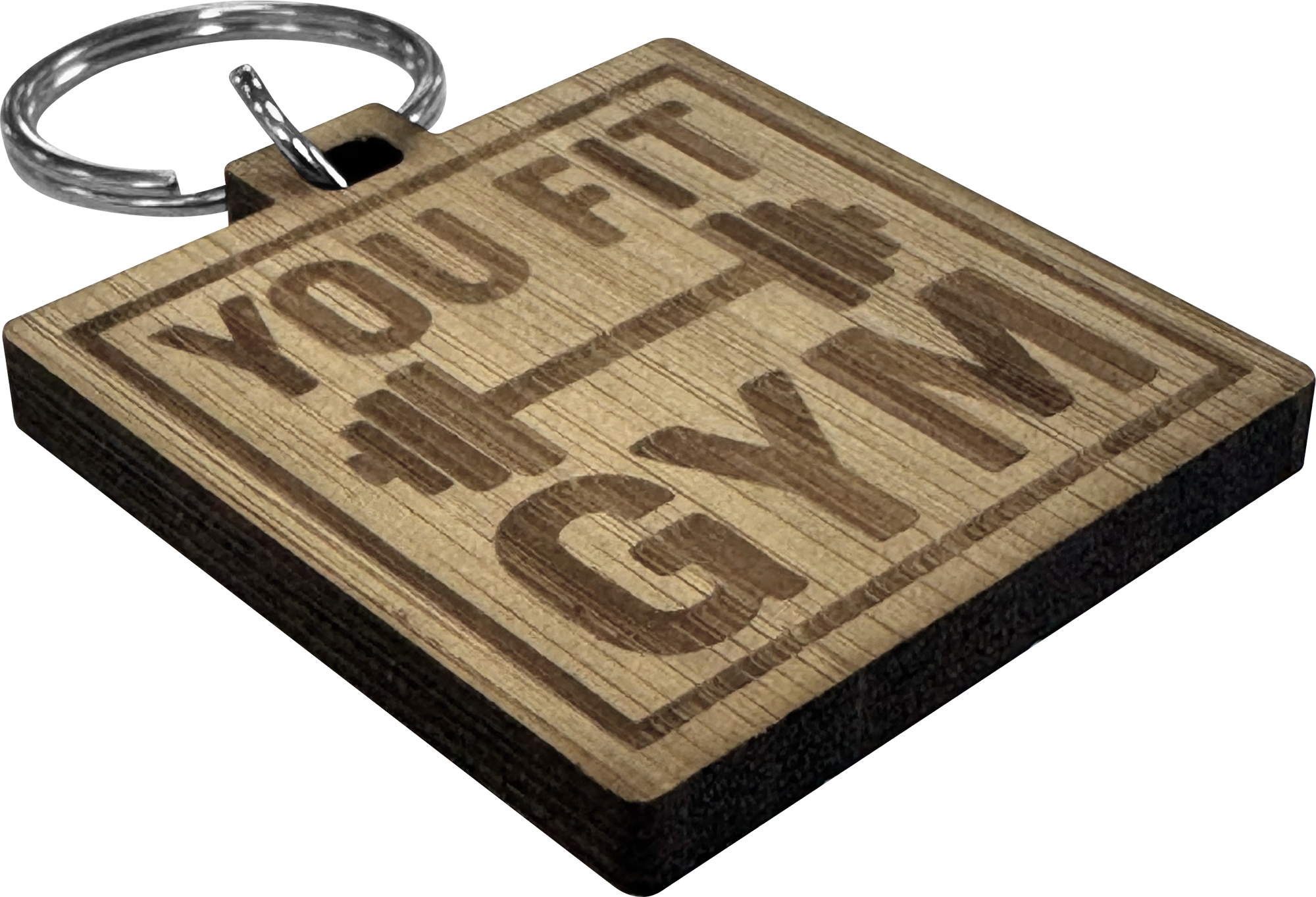 Picture of Bamboo keyring (Square)