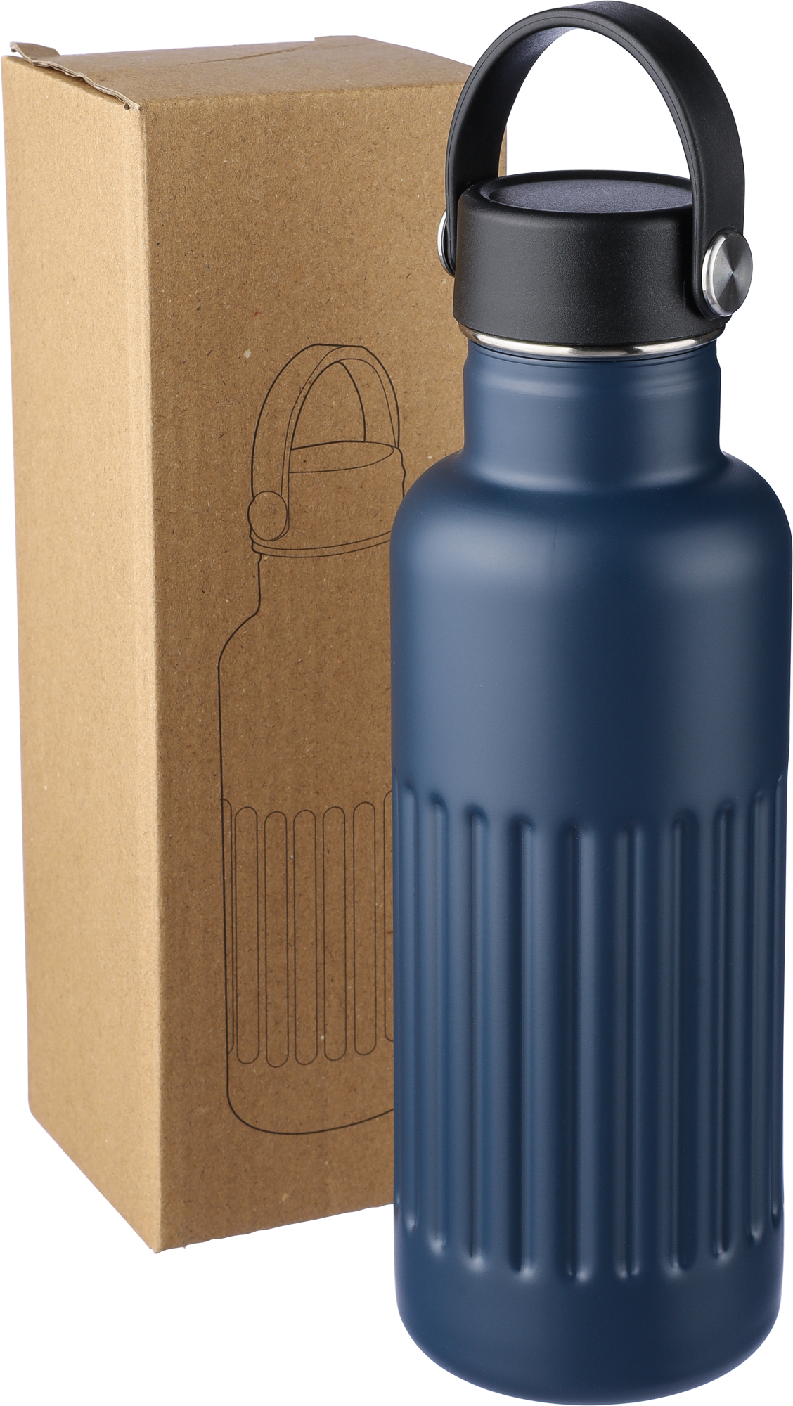 Picture of Recycled stainless steel double walled drinking bottle (500ml)