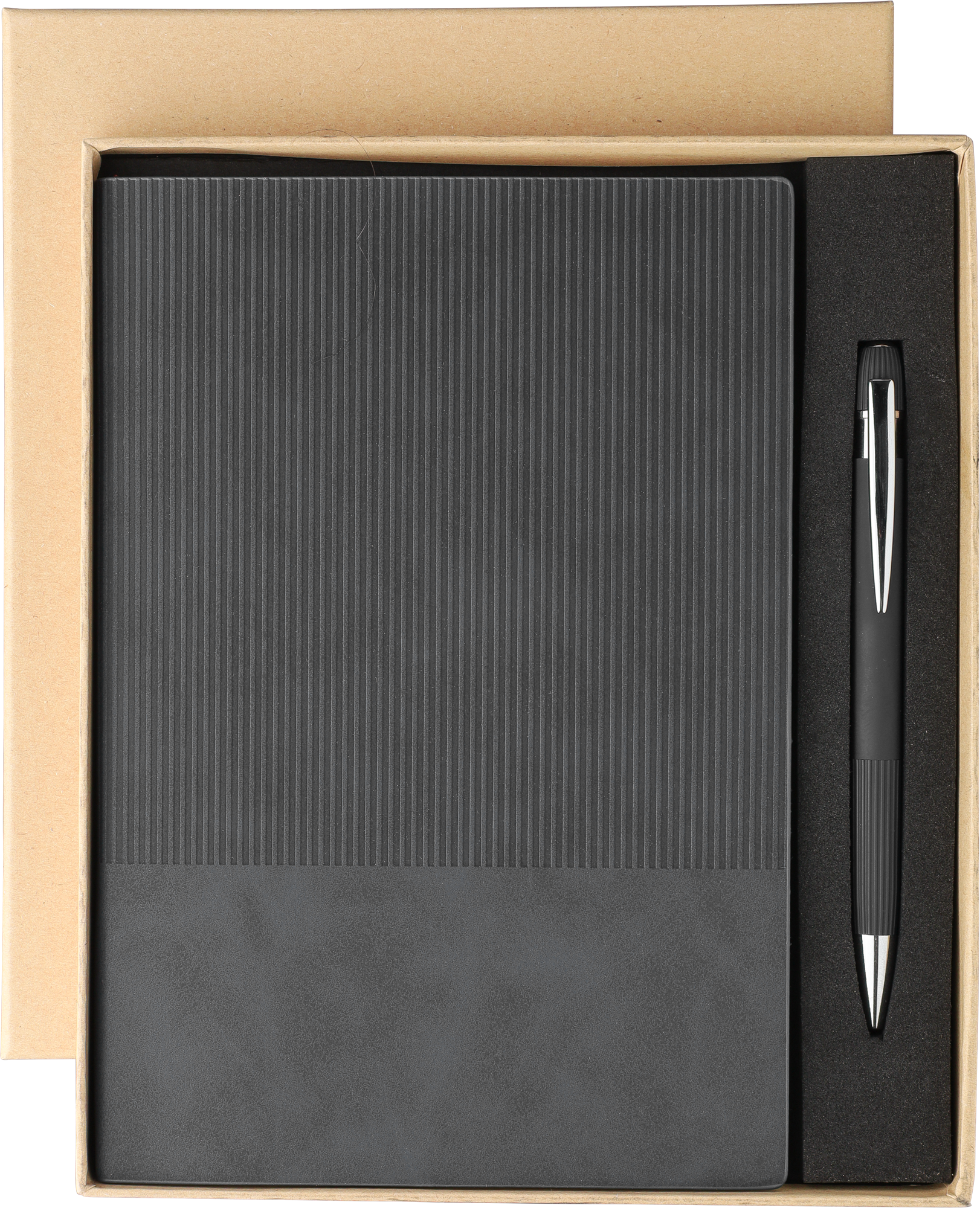 Picture of Recycled PU notebook with ballpen gift set (approx. A5)