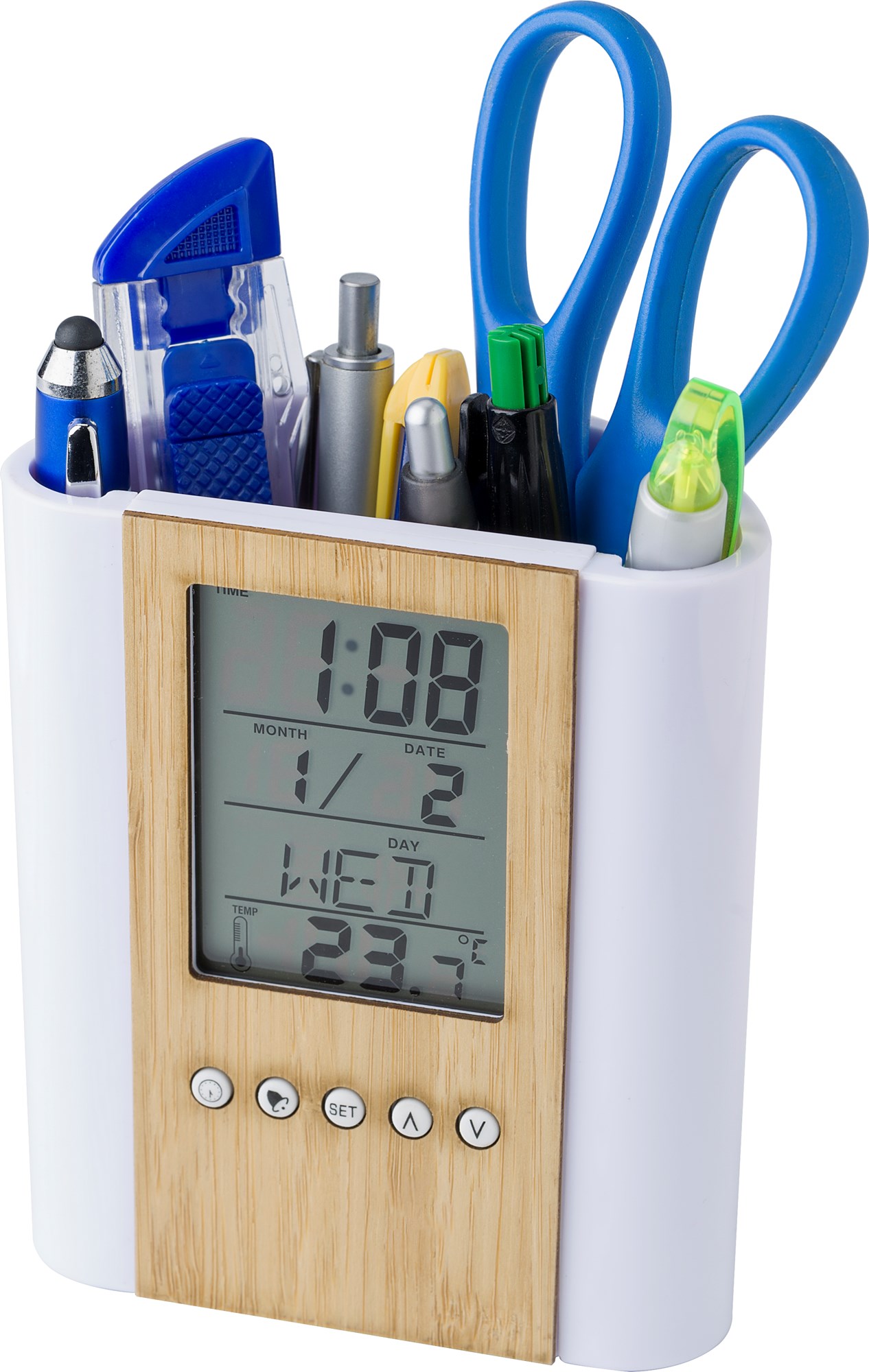 Picture of Bamboo clock and  pen holder