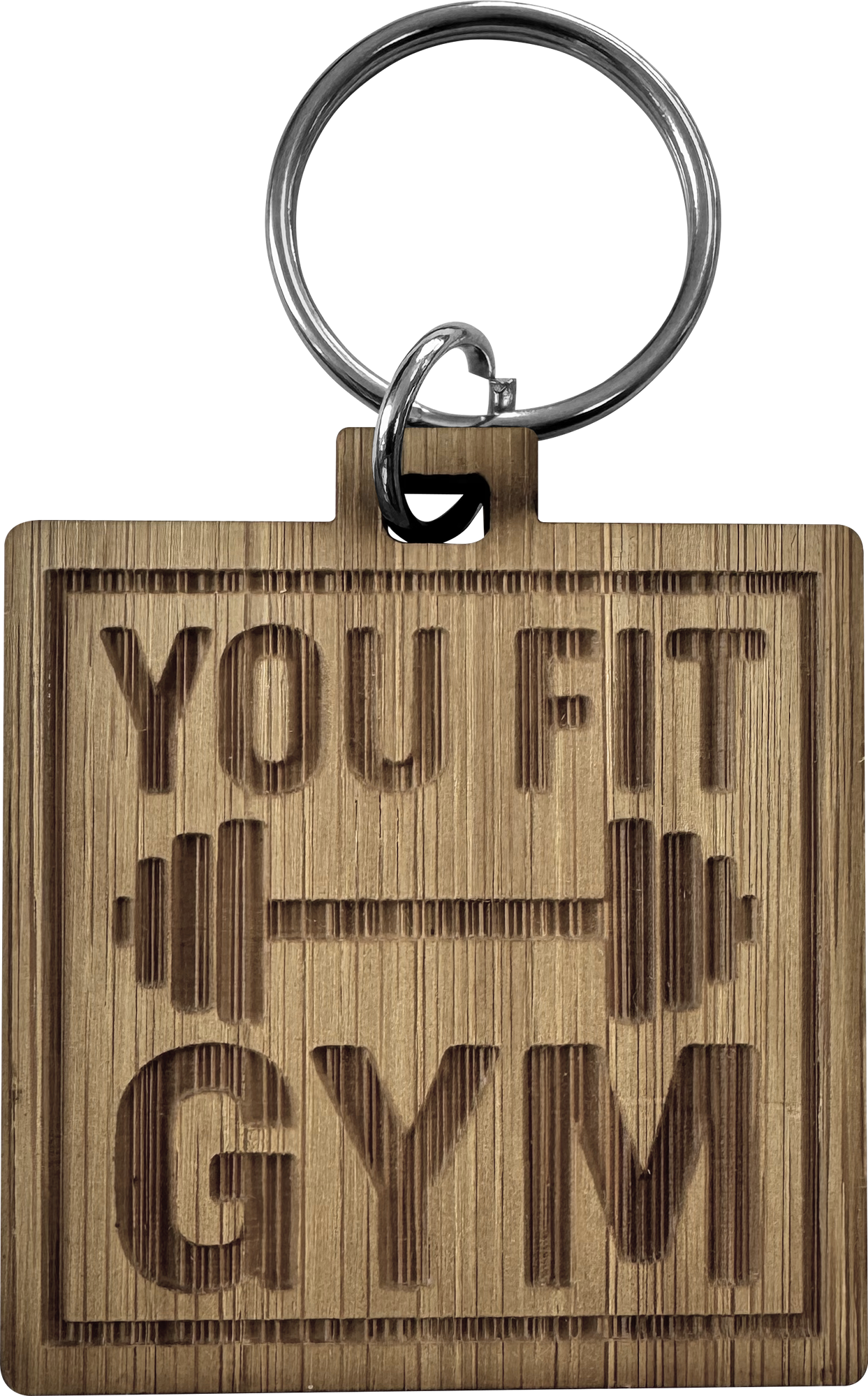 Picture of Bamboo keyring (Square)