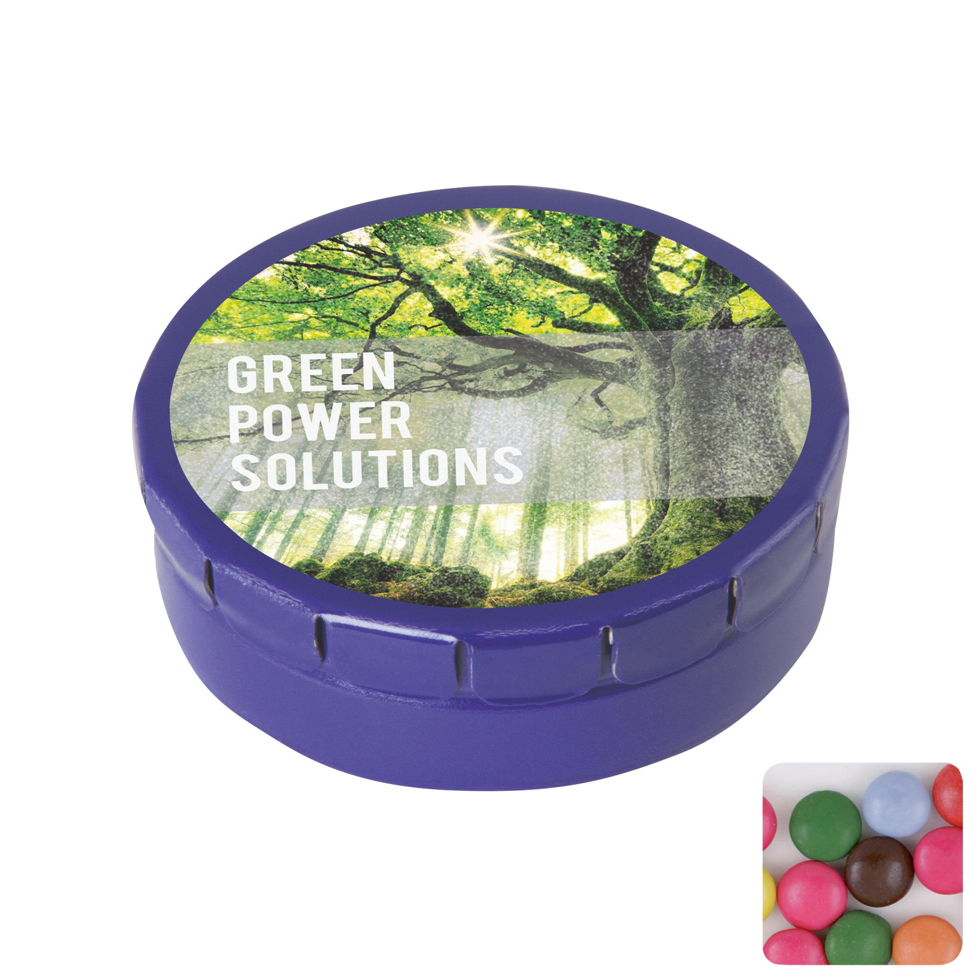 Picture of Round click tin with choco's