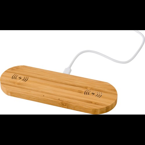Bamboo dual wireless charger