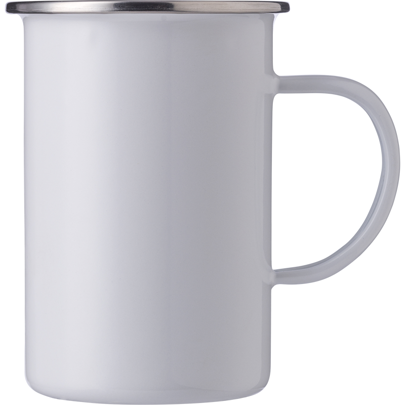 Enamelled steel mug (550ml) 1014857_002 (White)