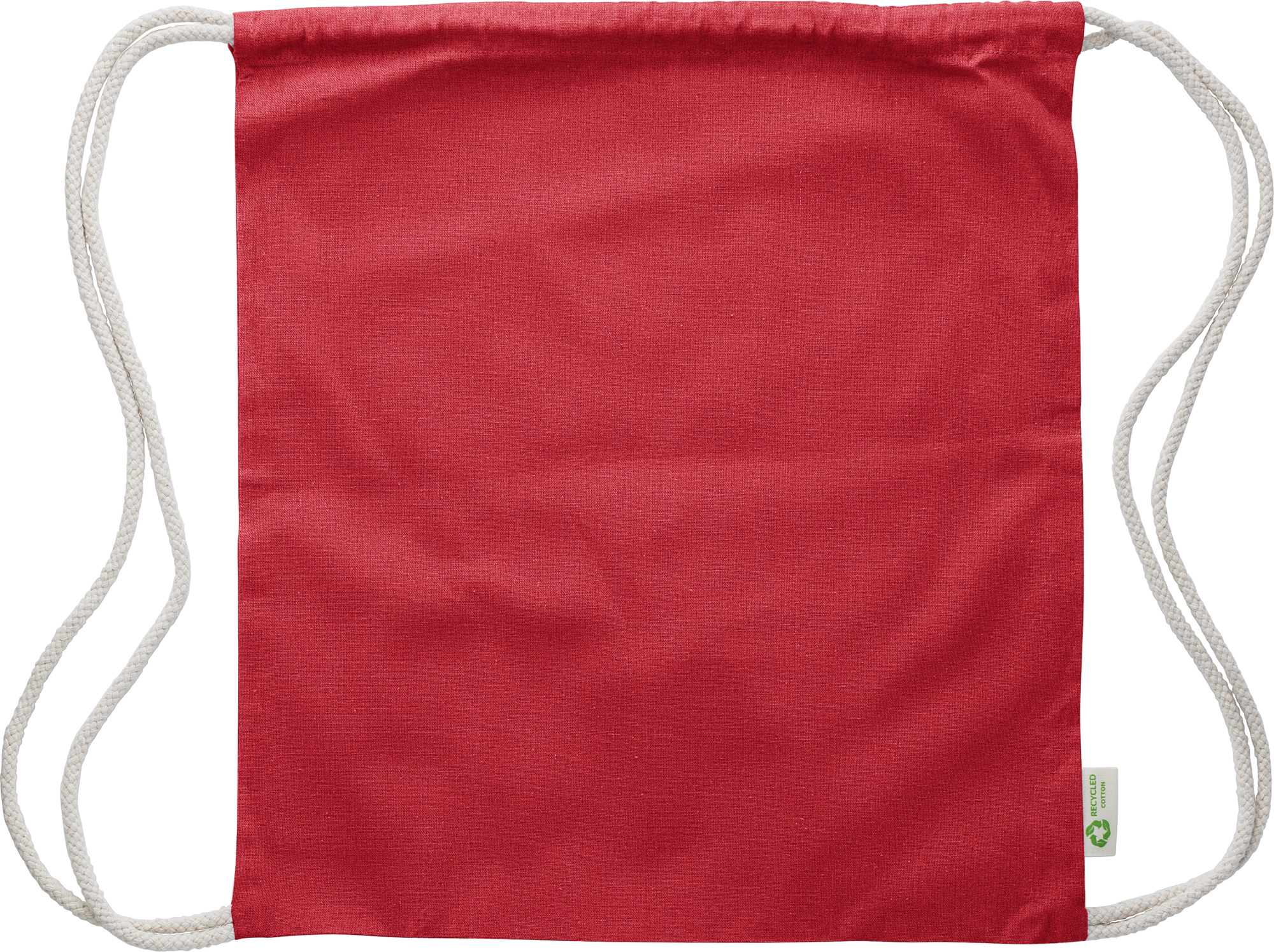 Picture of Recycled cotton drawstring bag. (120gsm/3.54oz)