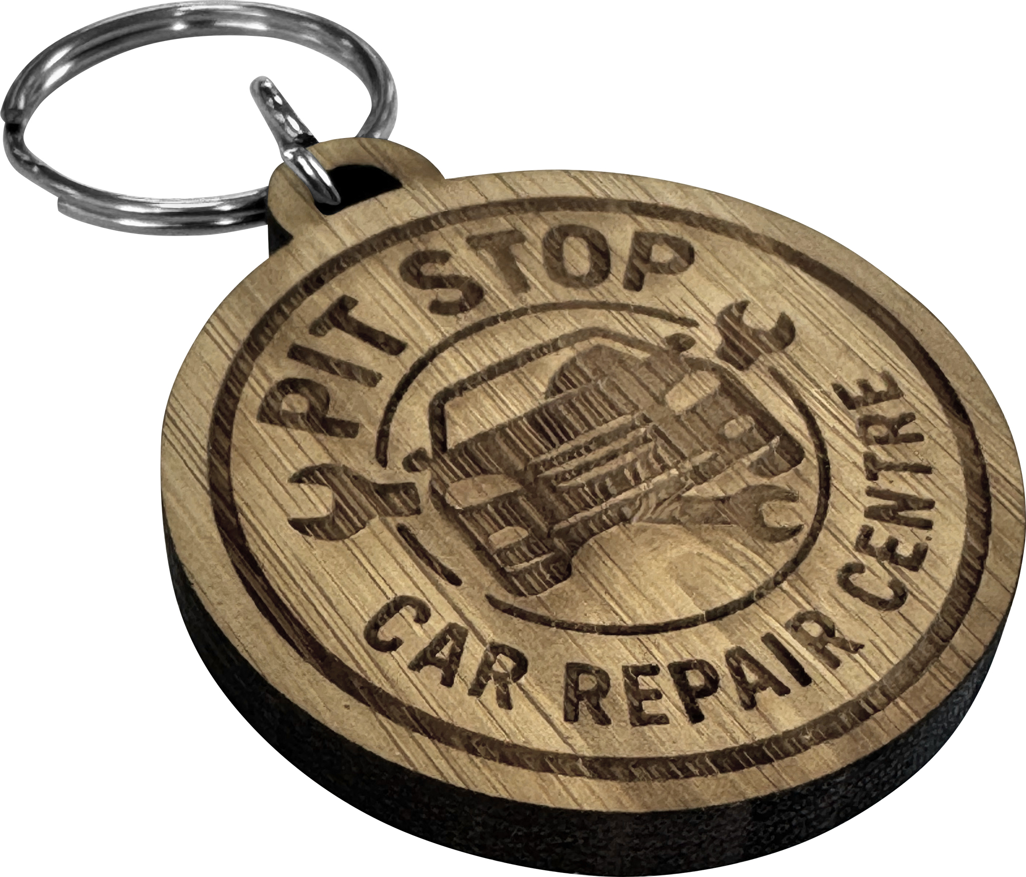 Picture of Bamboo keyring (Round)