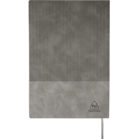 Recycled PU notebook with ballpen gift set (approx. A5) 1274009_003 (Grey)