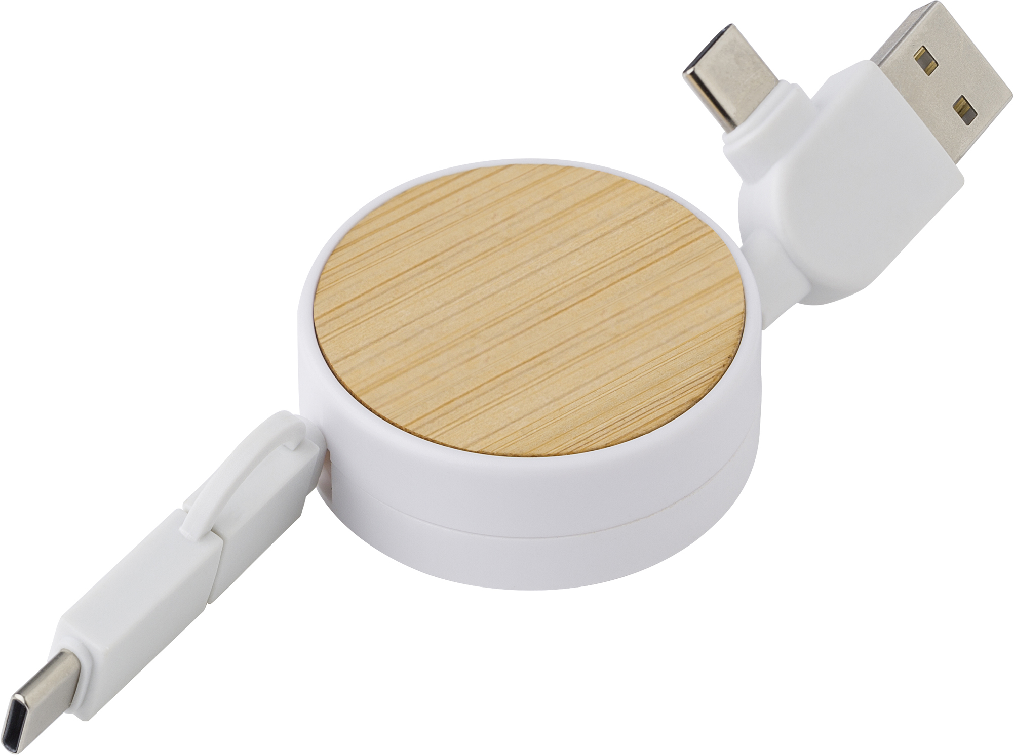 Picture of Bamboo extendable charging cable