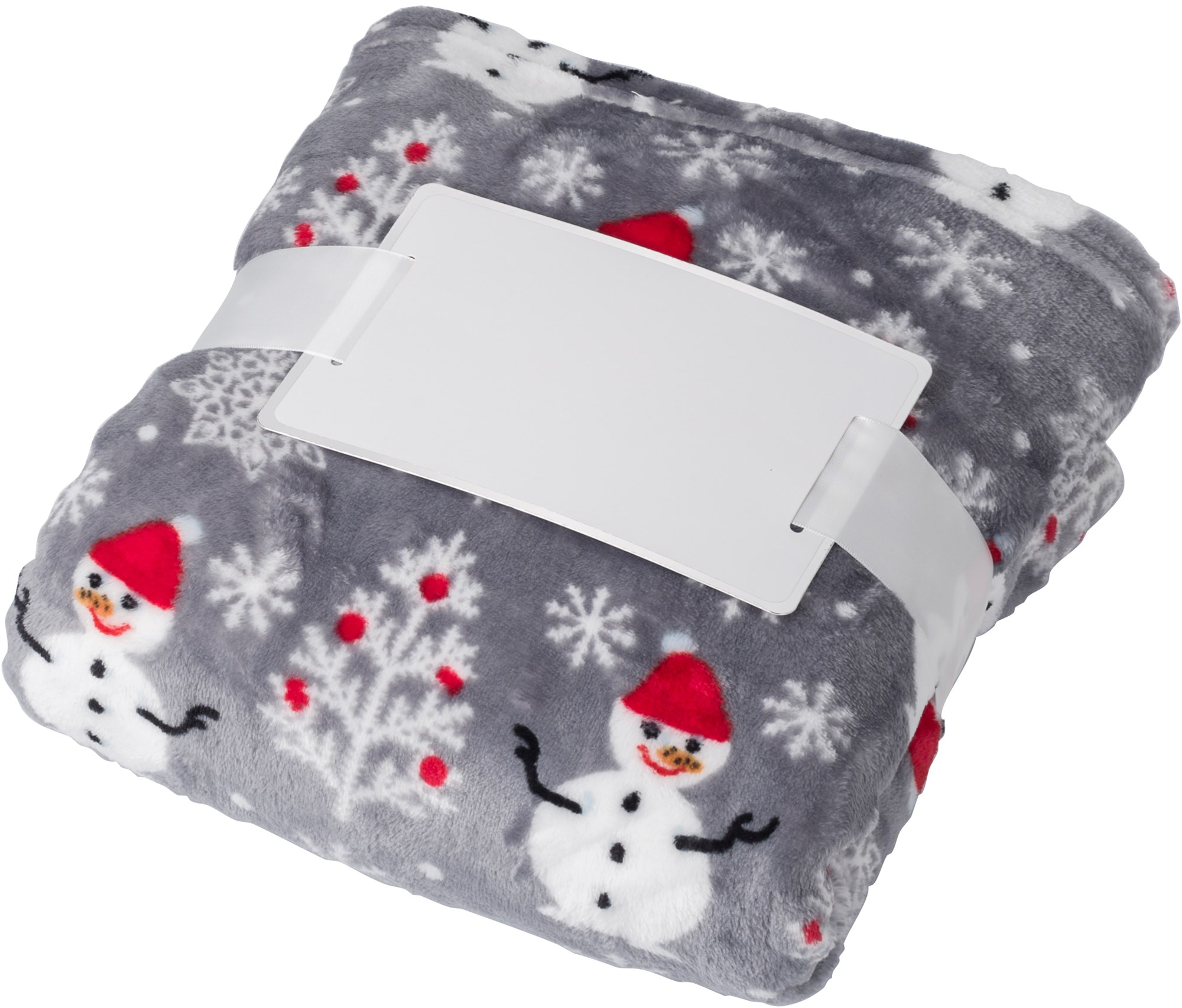 Picture of Flannel fleece snowmen blanket