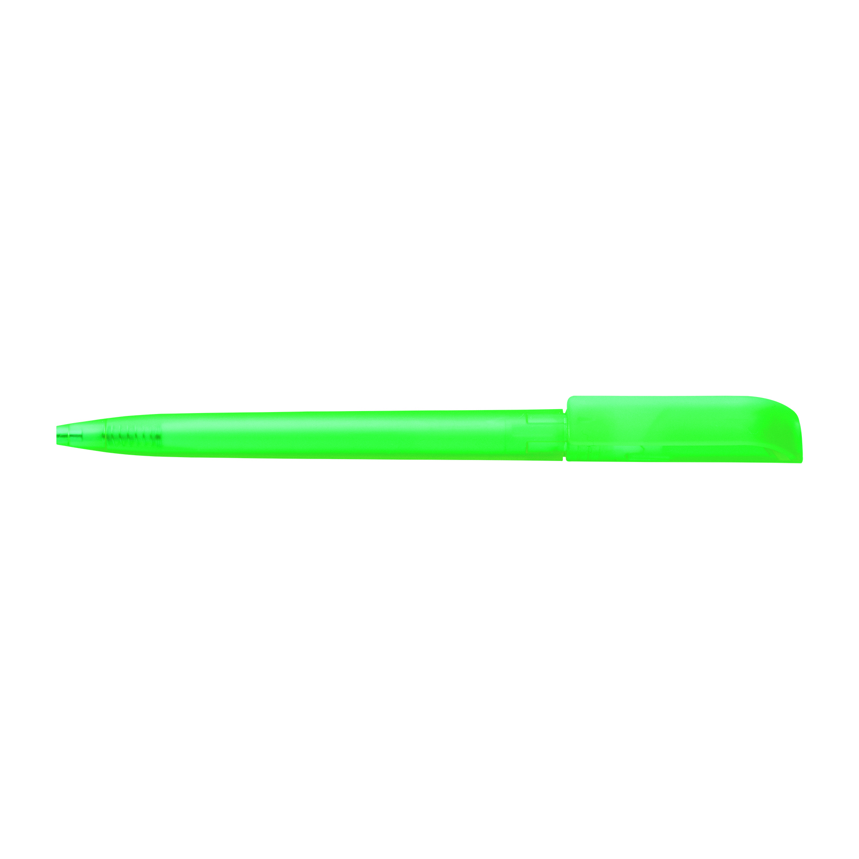 Picture of Twist action frosted plastic ballpen