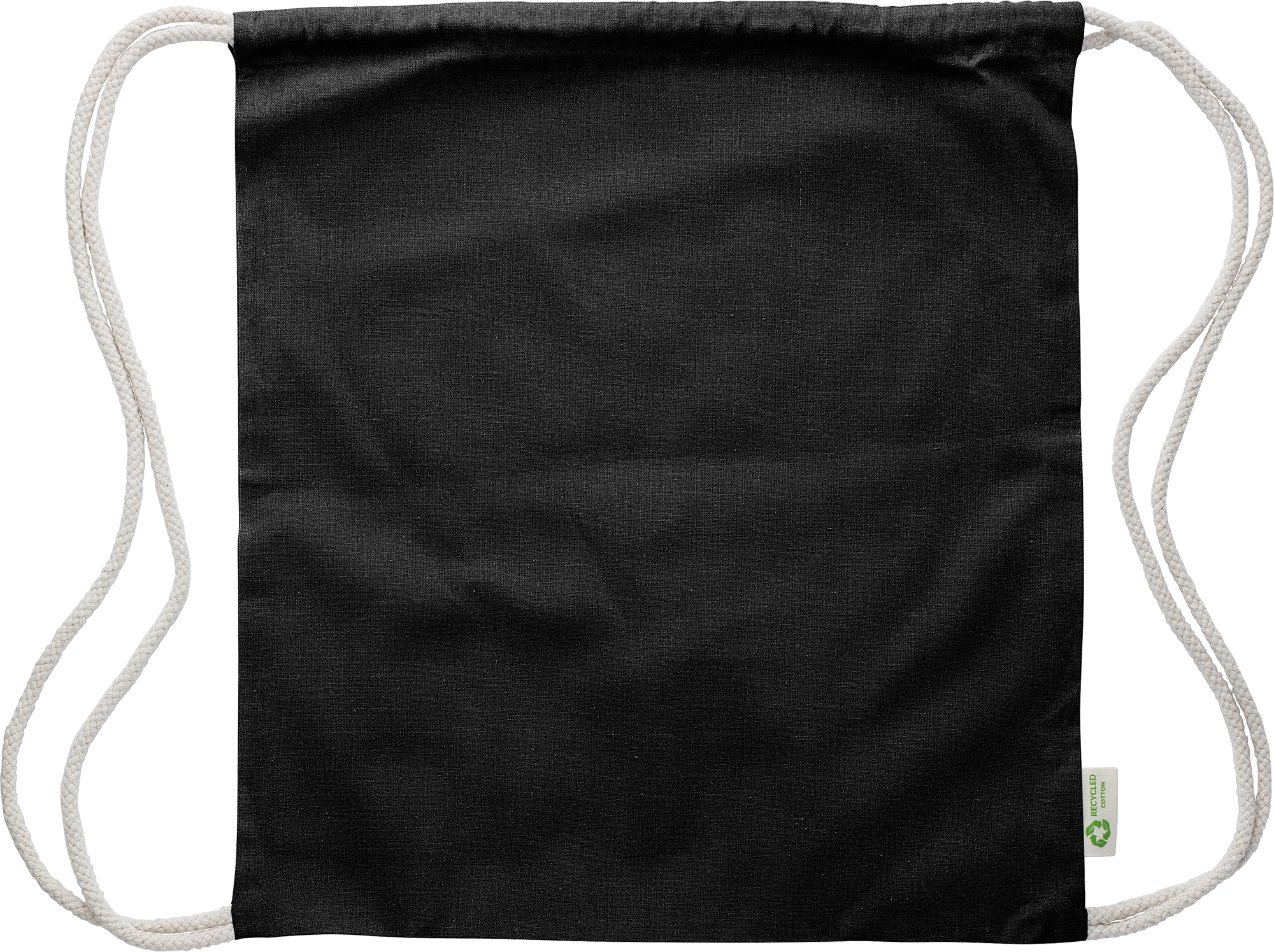 Picture of Recycled cotton drawstring bag. (120gsm/3.54oz)