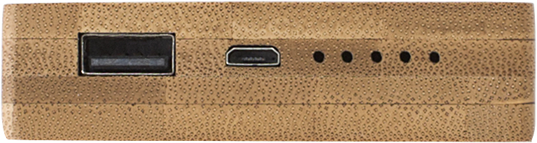 Picture of Bamboo power bank. (6000 mAh)