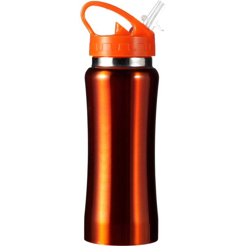 Stainless steel single walled drinking bottle (600ml) 5233_007 (Orange)