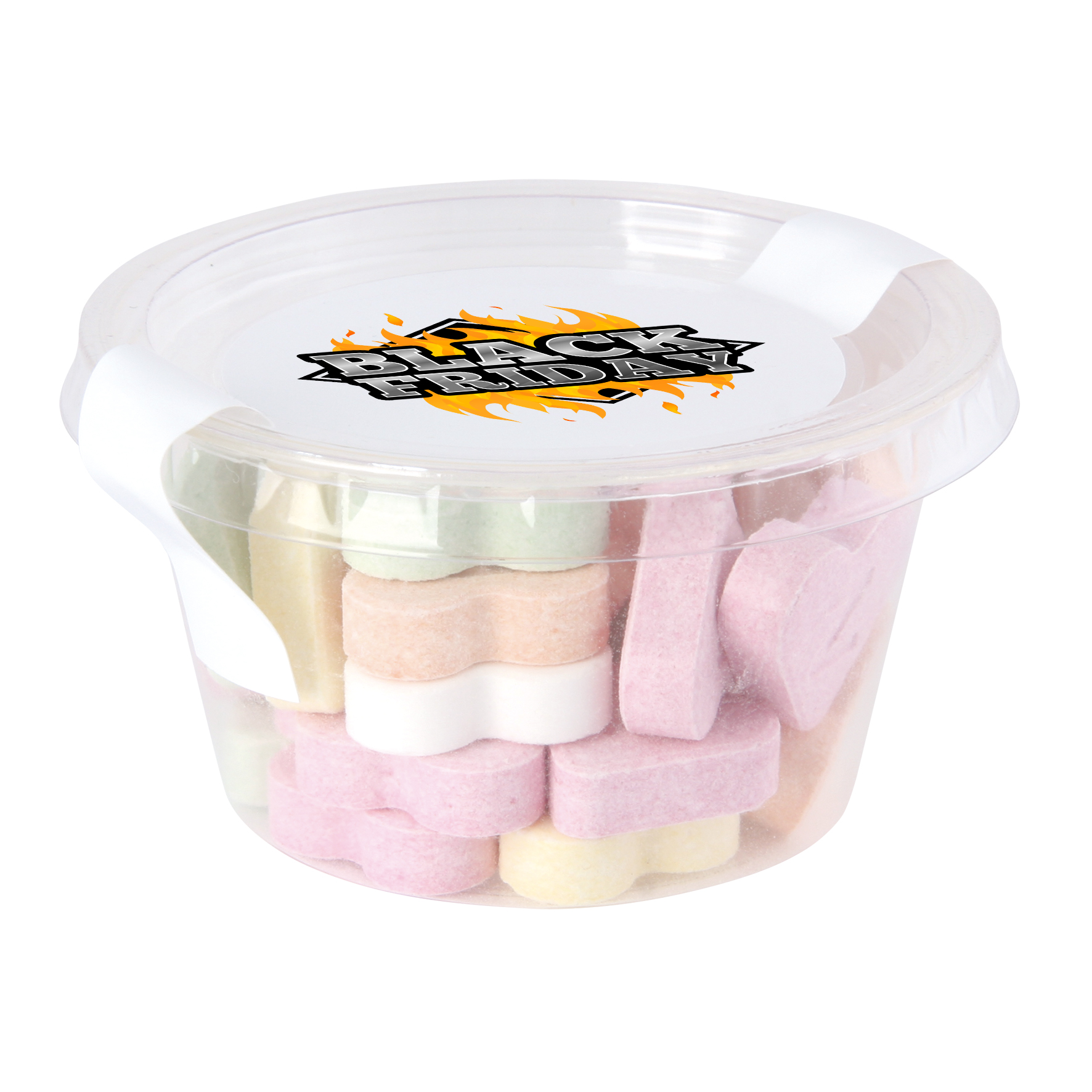 Picture of Eco sweet tub with fruit heart sweets