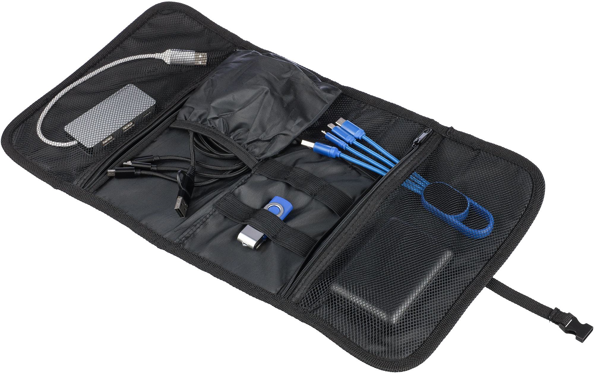 Picture of Roll-up bag for chargers and cables.