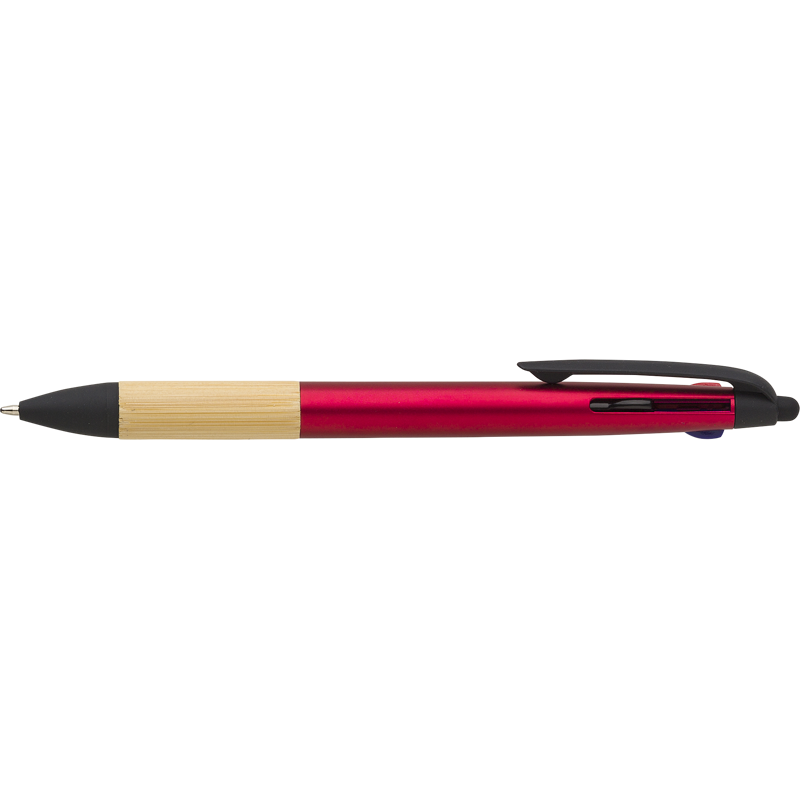 Bamboo ballpen (3 colour and stylus) 966208_008 (Red)