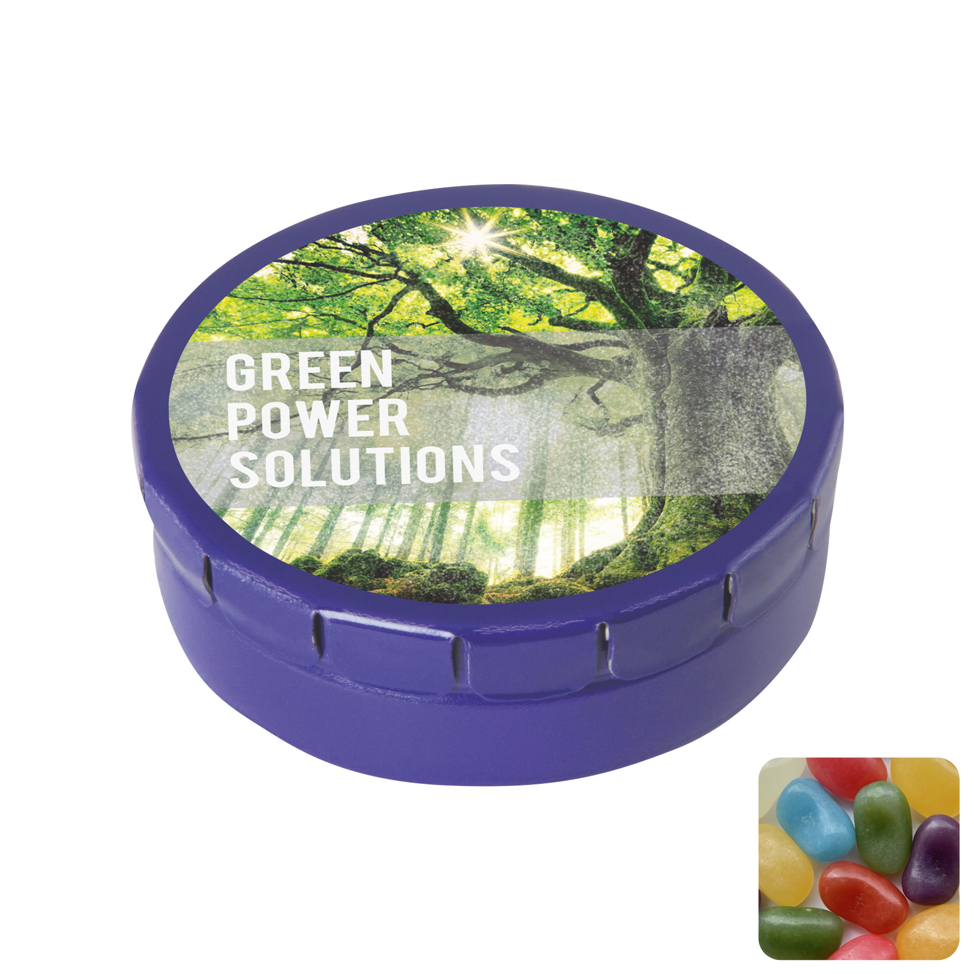 Picture of Round click tin with jelly beans