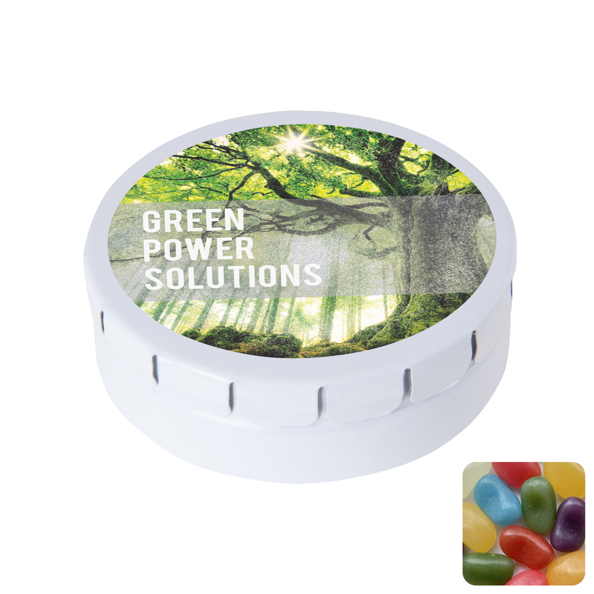 Picture of Round click tin with jelly beans