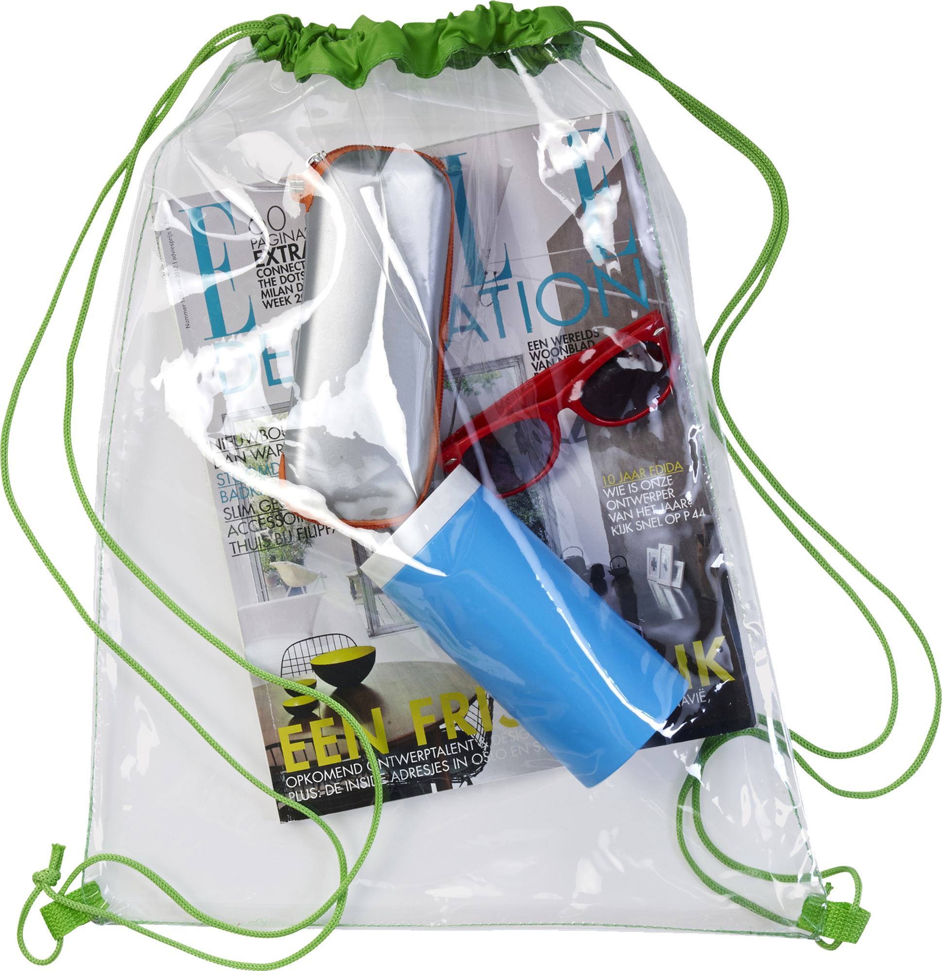 Picture of Transparent drawstring bag