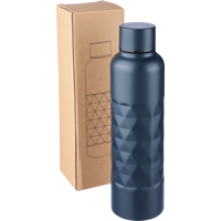 Recycled stainless steel single-walled drinking bottle (800 ml) 1267909_005 (Blue)