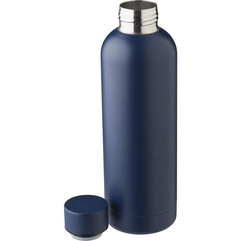 Recycled stainless steel double walled bottle (500ml) 971864_536 (Navy)