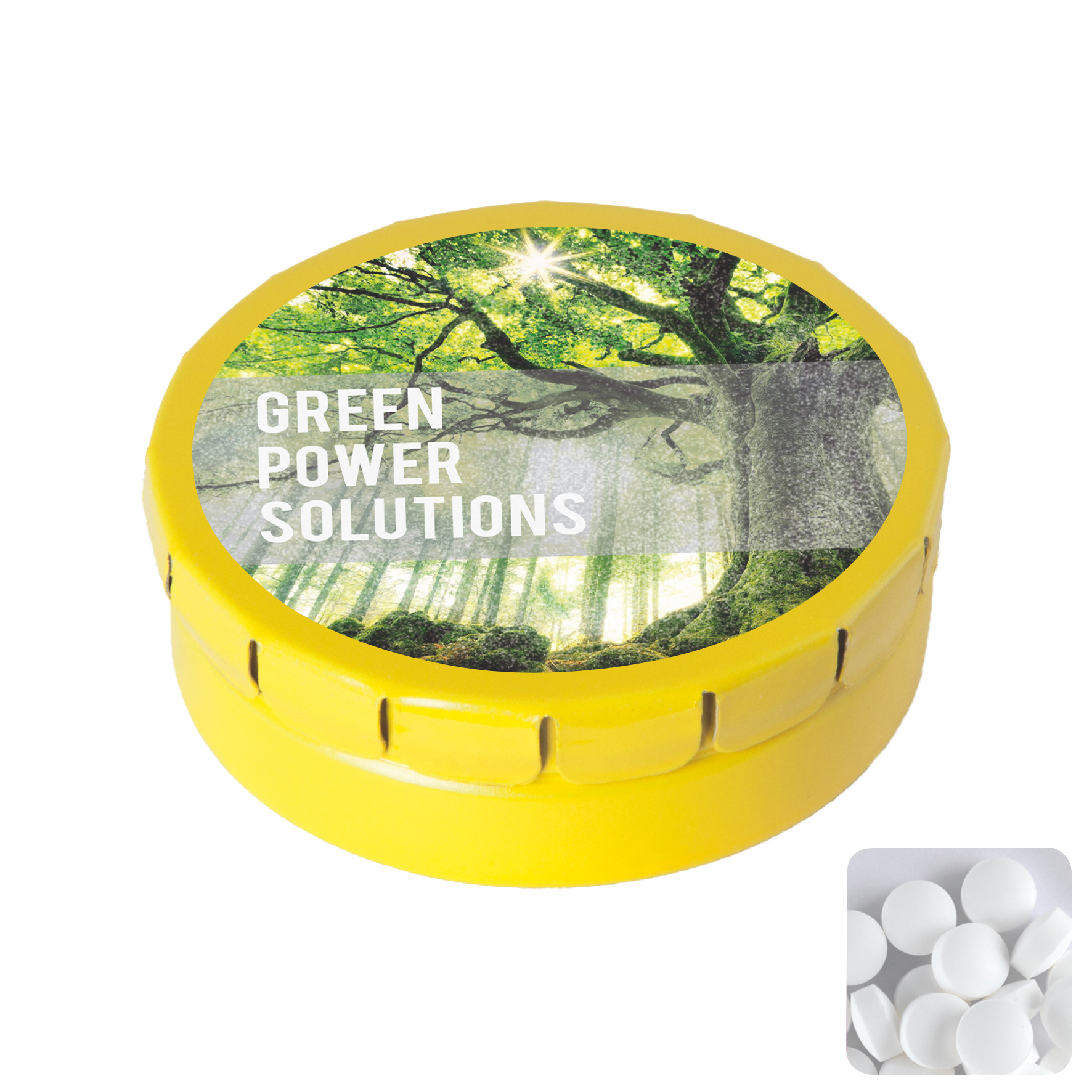 Picture of Round click tin with dextrose mints