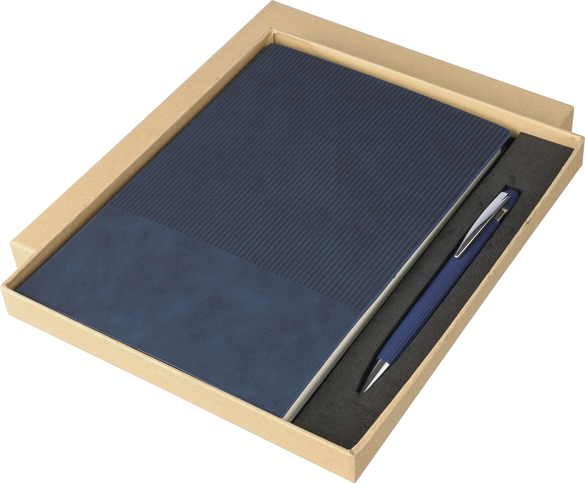 Picture of Recycled PU notebook with ballpen gift set (approx. A5)