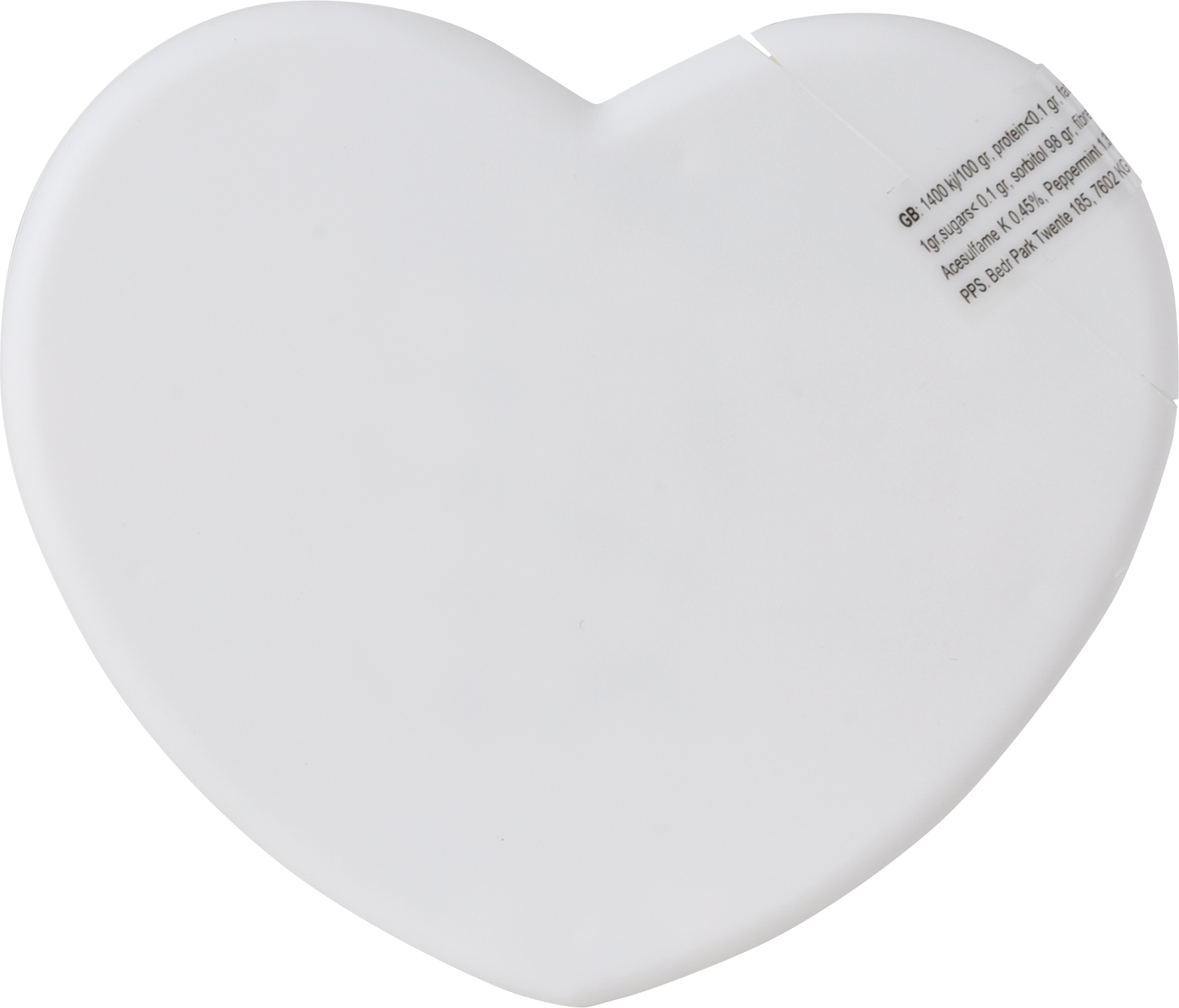 Picture of Heart mint card with sugar free mints