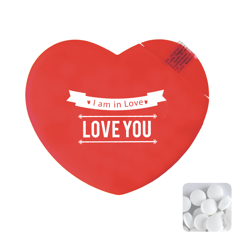 Heart mint card with sugar free mints CX0221_008 (Red)