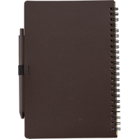 Coffee fibre notebook with pen (approx. A5) 480814_011 (Brown)