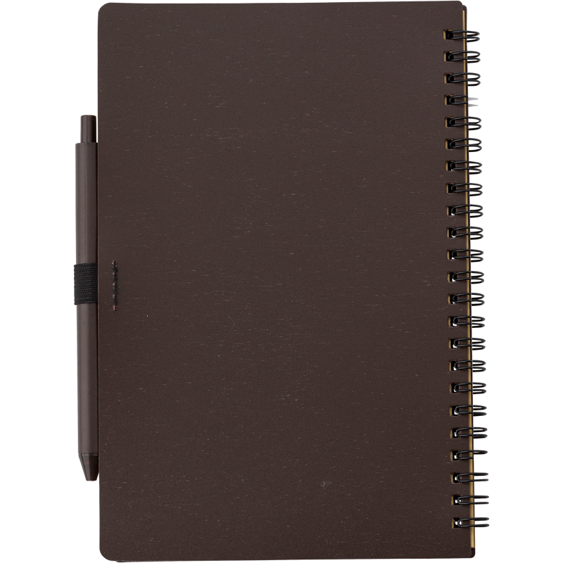Coffee fibre notebook with pen (approx. A5) 480814_011 (Brown)