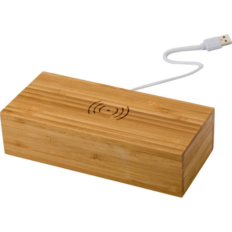 Bamboo wireless charger and clock 431964_823 (Bamboo)