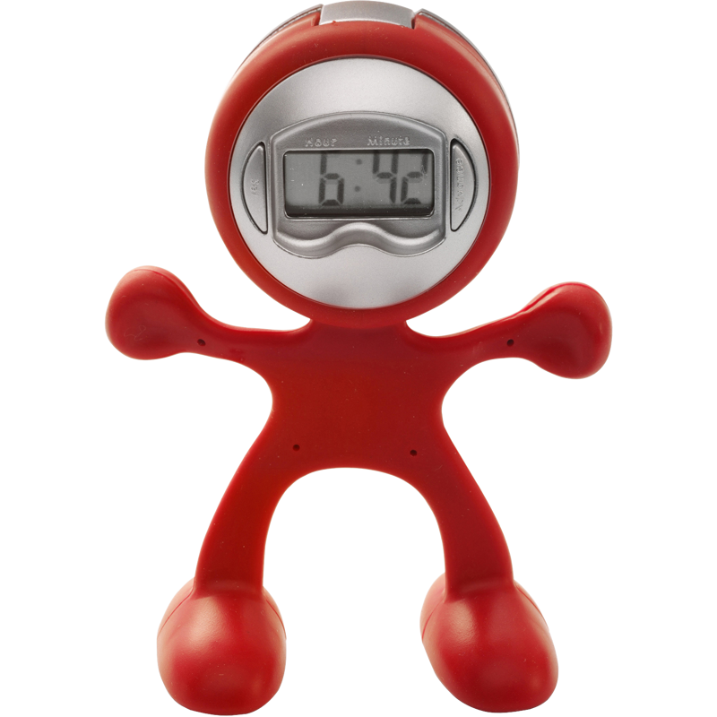 Sport-man clock with alarm 3073_008 (Red)
