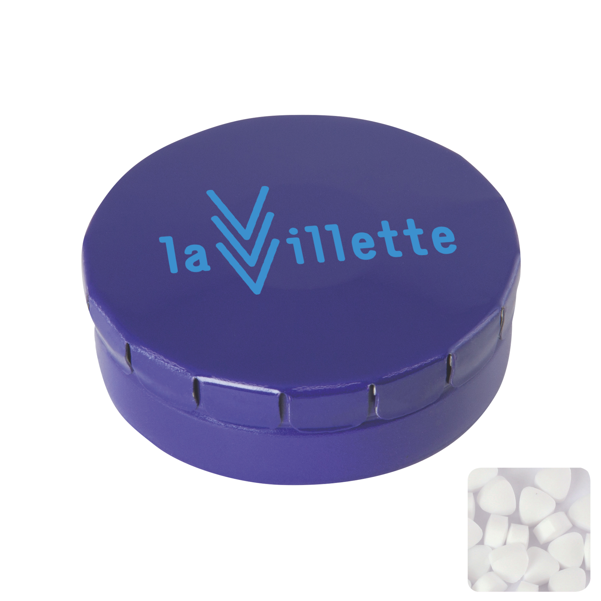 Picture of Round click tin with sugar free mints