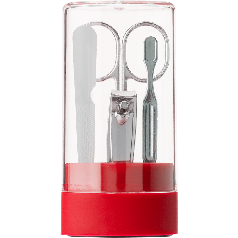Case with manicure set 8636_008 (Red)