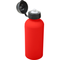 Aluminium single walled water bottle (600ml) 8567_008 (Red)