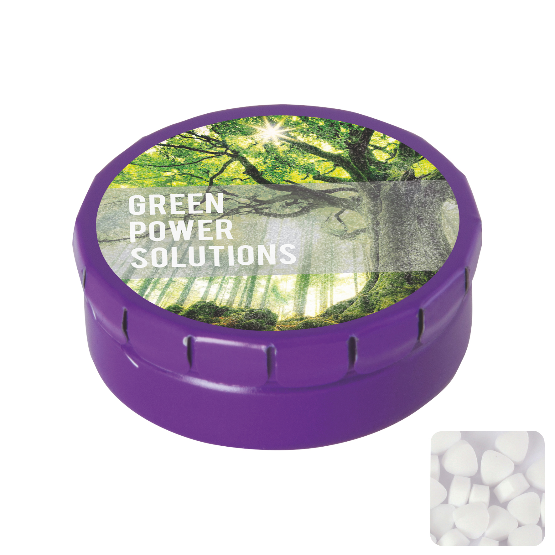 Picture of Round click tin with sugar free mints