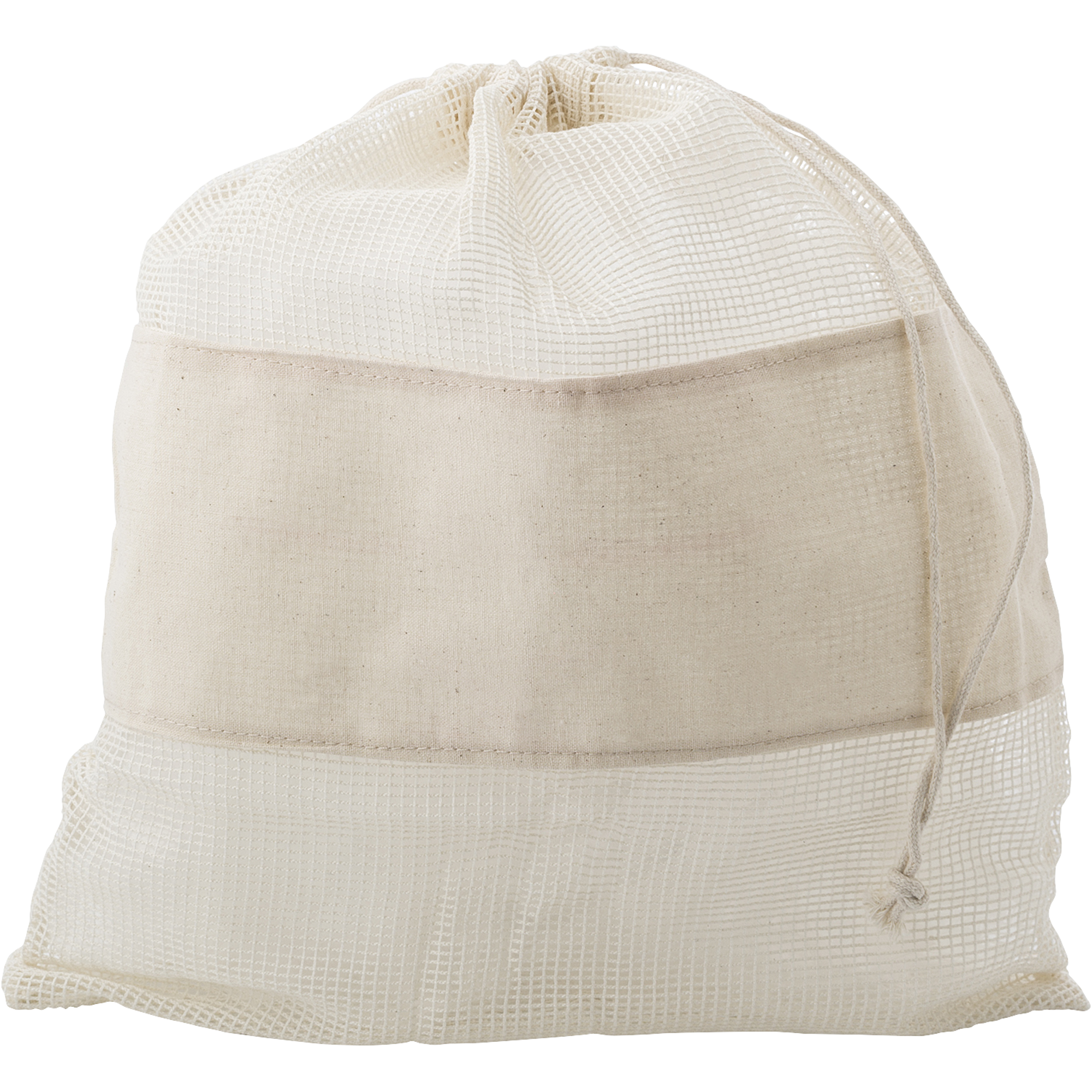 Picture of Natural cotton drawstring mesh bags