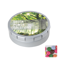 Round click tin with choco's CX0133_027 (Light grey)