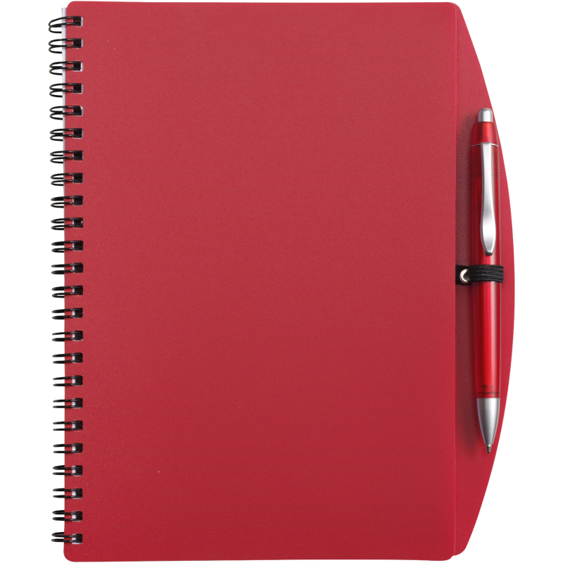 Notebook with ballpen (approx. A5) 5140_008 (Red)
