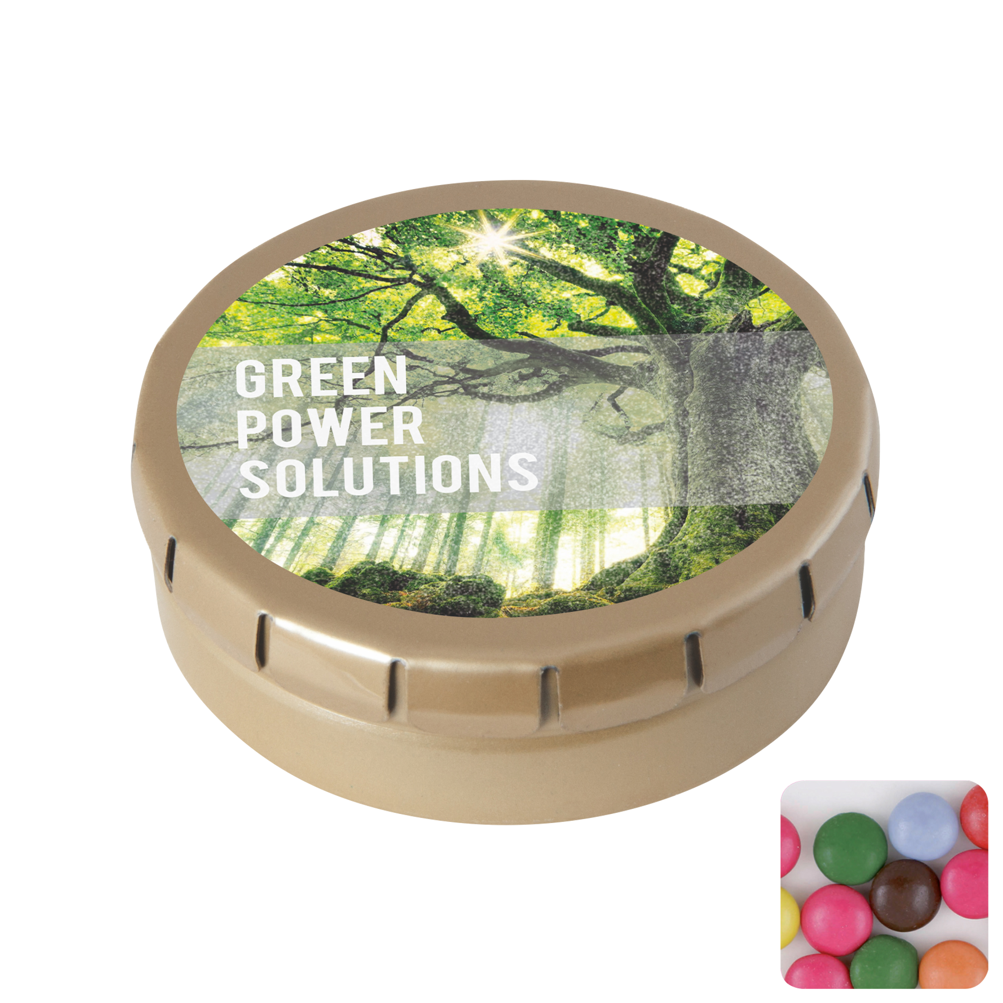 Picture of Round click tin with choco's