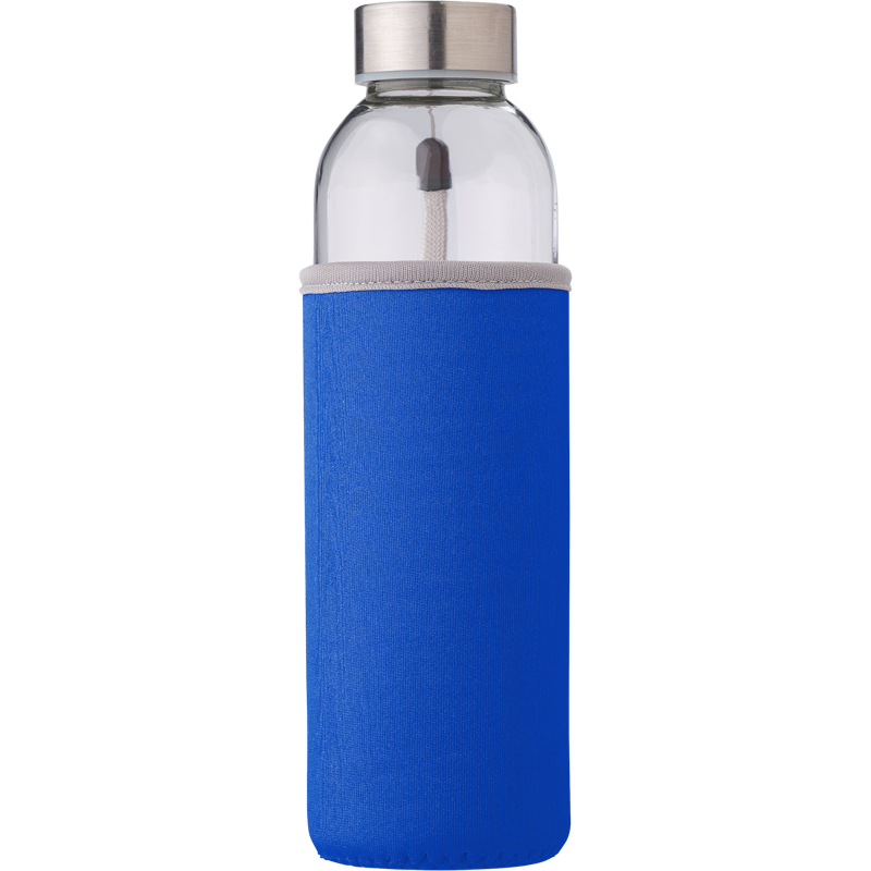Glass bottle with sleeve (500ml)  9301_023 (Cobalt blue)