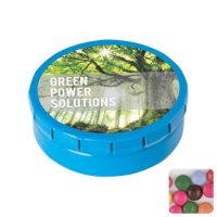 Round click tin with choco's CX0133_018 (Light blue)