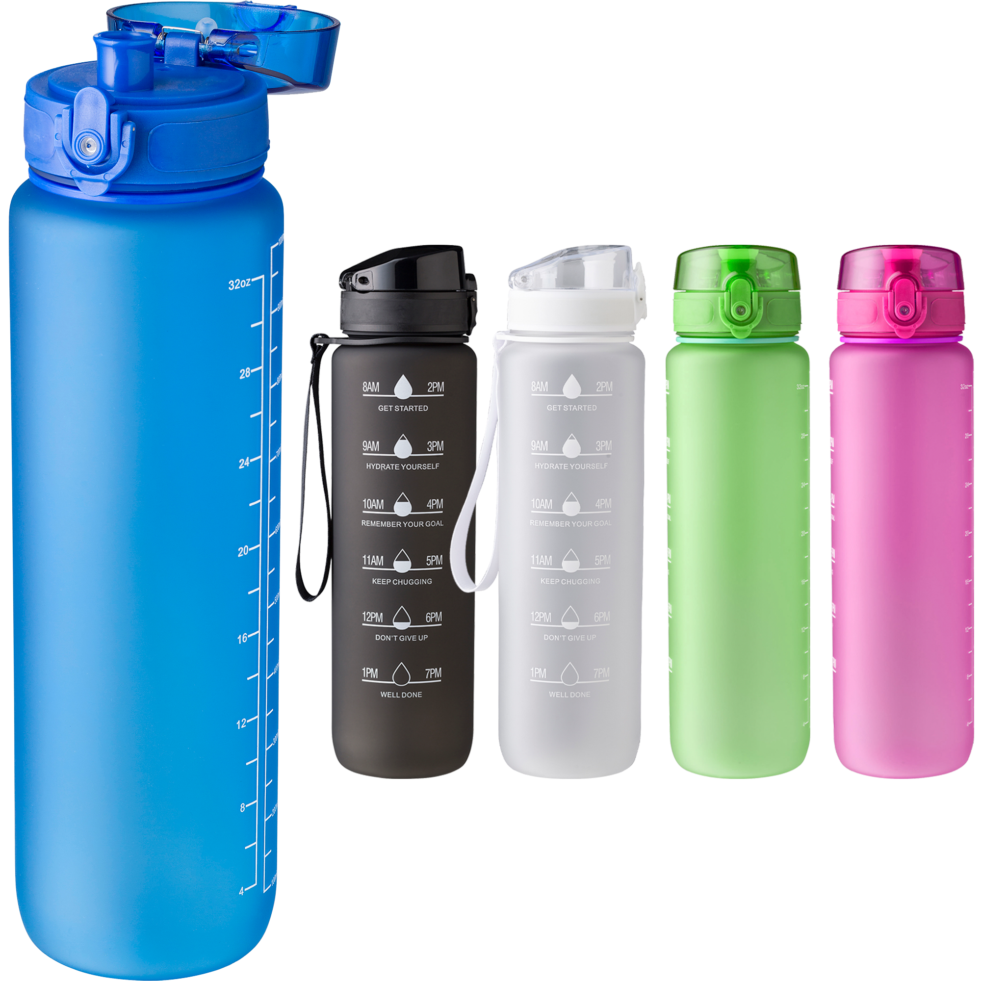 Picture of RPET bottle with time markings (1000ml)