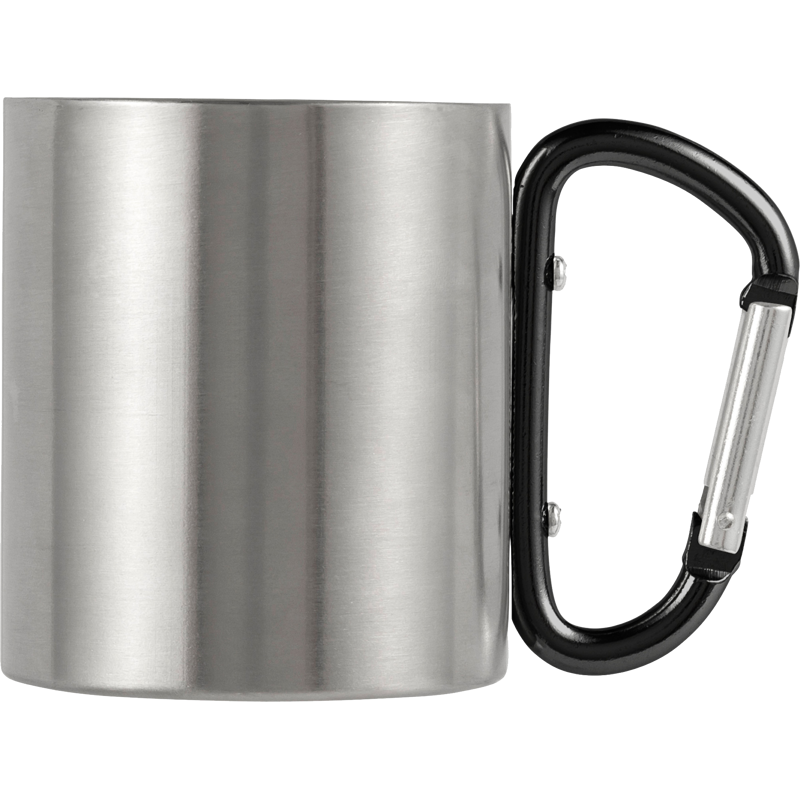 Stainless steel double walled travel mug (185ml) 8245_001 (Black)