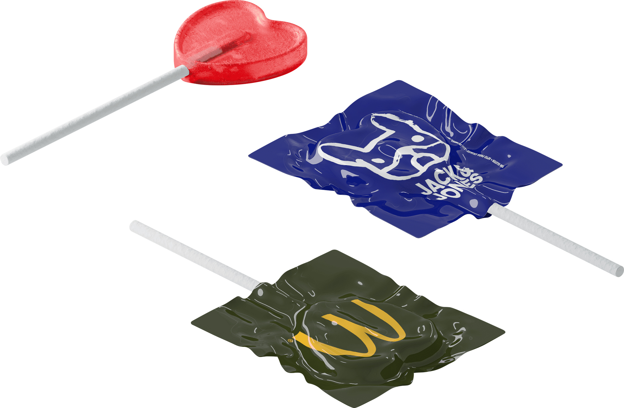 Picture of Flat heart lollipop (approx. 8.5g)